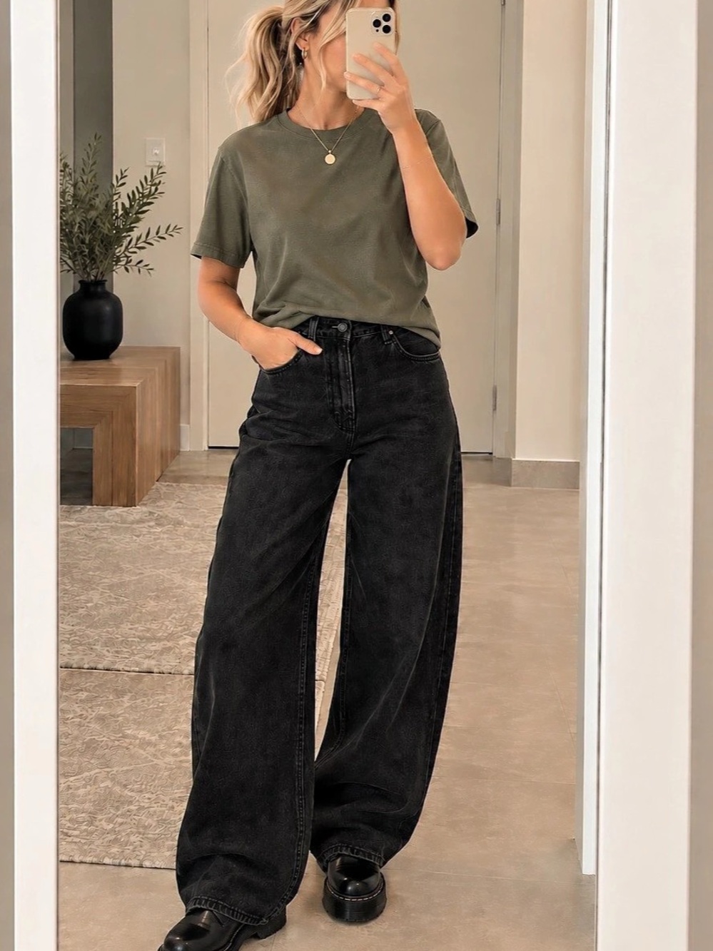 Ardene Boyfriend Green basic TEE